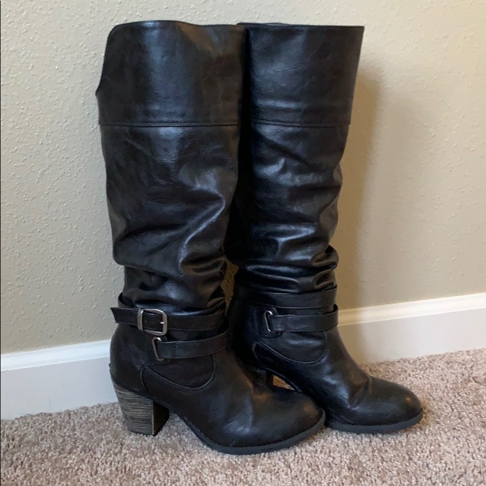 Heeled Black Boots